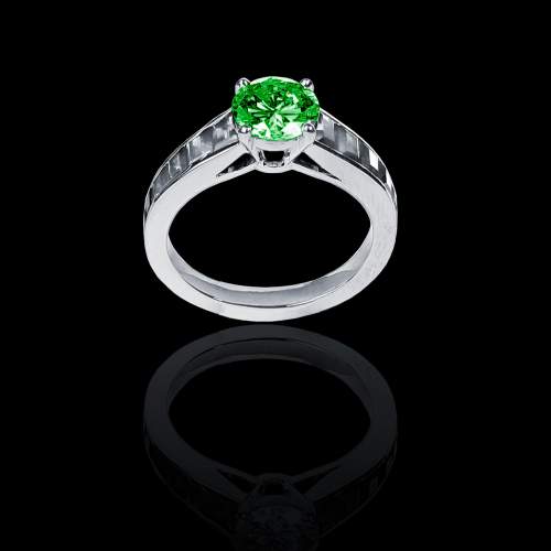 Emerald engagement Ring